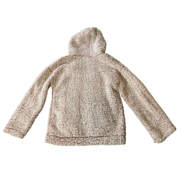 Love Tree Womens Large Sherpa Fleece Hoodie Jacket Pink - Picture 2 of 11